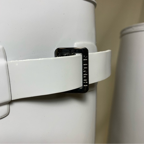 NWT Hunter Rain Boots Women 9 Gray Tall Gloss Rain Boots Galoshes Wellies Winter - Picture 4 of 14